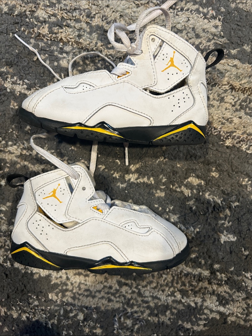 Nike Jordan Kids' White & Yellow High-Top Sneakers
